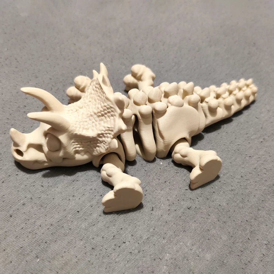 3D Printed Articulated T-Rex Skeleton Figurine Movable Joint Tyrannosaurus Rex Dinosaur Bone Model Kids Educational Toy Play Oasis Select