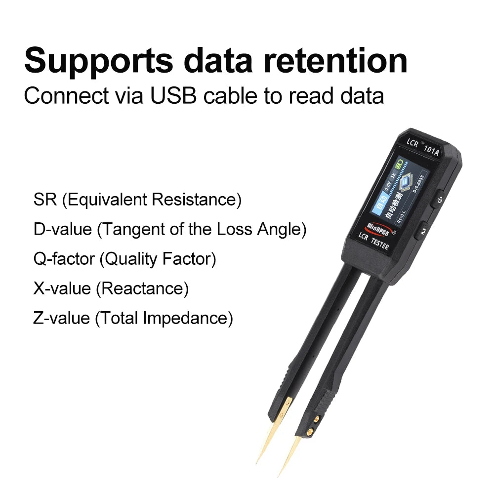 Multifunctional Testing Smart Tweezer Multimeter LCR Digital Tweezer Bridge Resistor Inductor Capacitor Component Tester Oasis Select