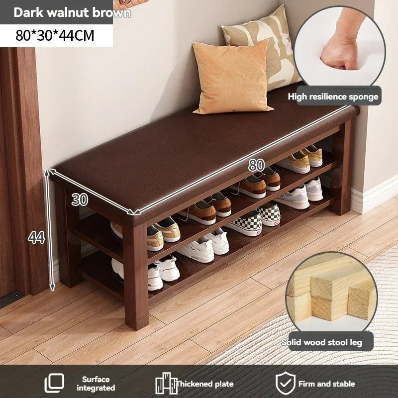 Shoe changing stool at the entrance, shoe wearing stool at the entrance, integrated seating stool, soft bag shoe rack, and seate Oasis Select