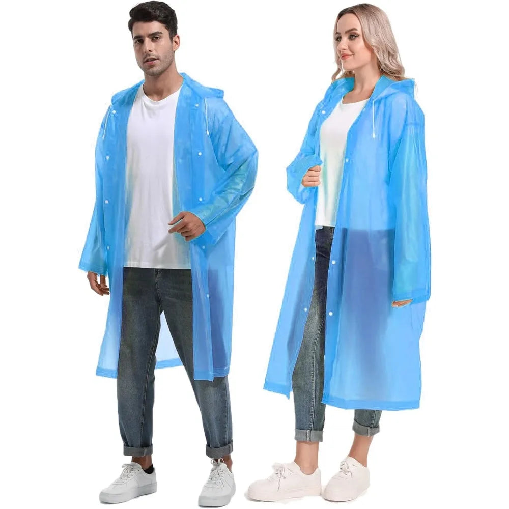 Waterproof Raincoat Outdoor Hiking Portable Adult Poncho Raincoat Emergency Anti-rain coat 2024 New fashion coloful choice Oasis Select blue 1pc