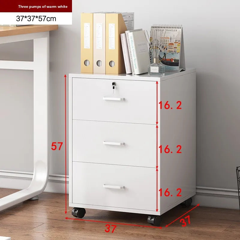 Multi-functional File cabinet with lock Office wooden mobile storage cabinet Drawer cabinet with wheel Oasis Select 37cmF