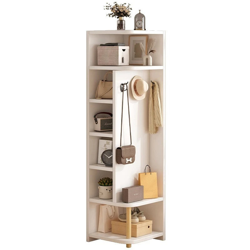 Corner storage cabinet for home use, simple foyer, coat rack, corner wall display cabinet, floor standing bookshelf, bedroom sid Oasis Select