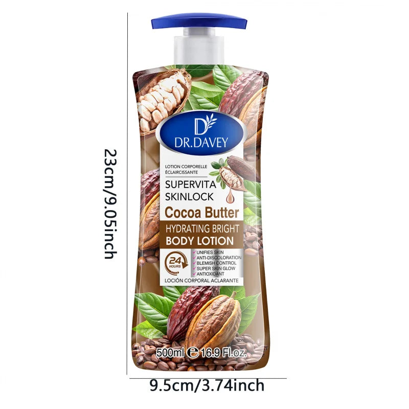 DR.DAVEY 500ml Cocoa Butter Body Lotion – Deep Moisturizing