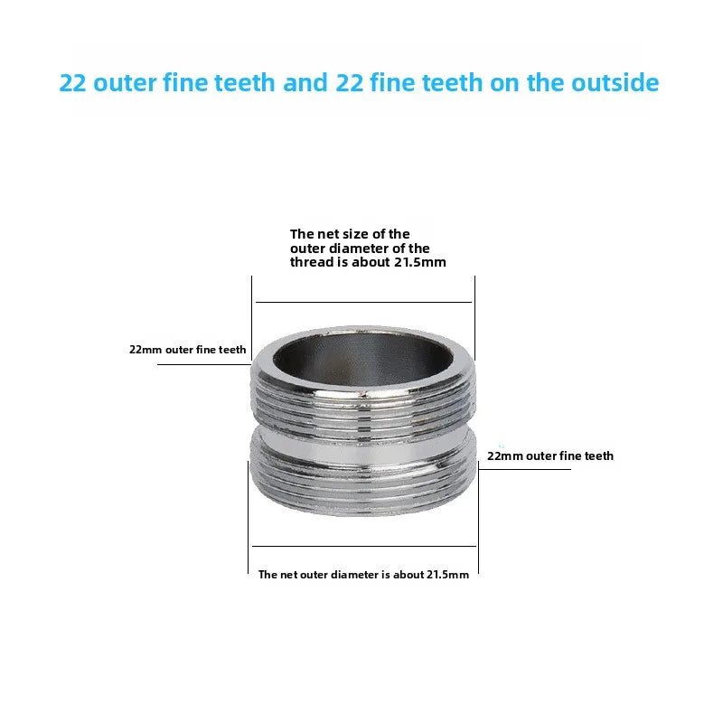 Faucet Adapter 22 Turn 16 18 20 22 24 26 28 30 32mm Internal and External Fine Tooth Faucet Conversion Thread Accessories Oasis Select L