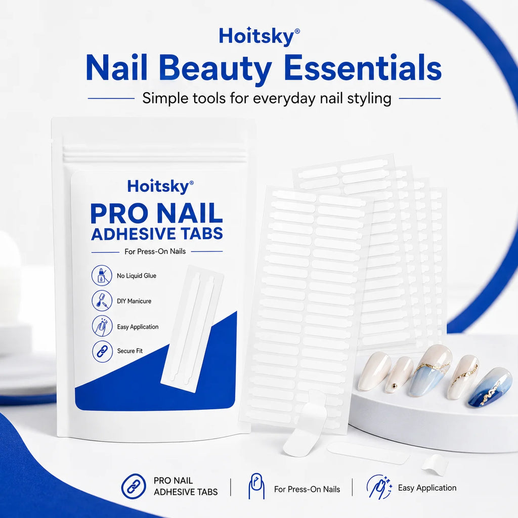 Super Sticky Waterproof Nail Adhesive Tabs Reusable Glue Stickers for Press-On Nails Portable Manicure Supplies Oasis Select 5sheets