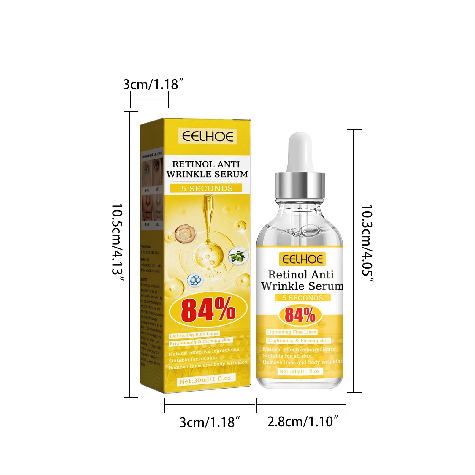 Eelhoe Retinol Face Serum – Anti-Wrinkle & Hyaluronic Acid Anti-Aging Face Serum Oasis Select