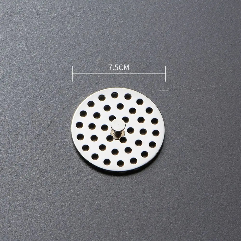 Durable Stainless Steel Floor Drain Net Cover Round Square Shape with Handle Hair Filter Drainage Grille Oasis Select -7.5cm-round shape