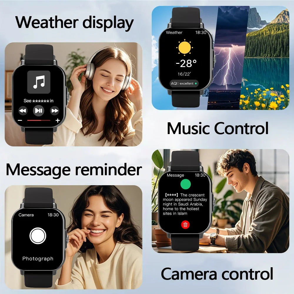 ERUN 2026 Smart Watch – Multi-Sport, Sleep & Voice Assistant