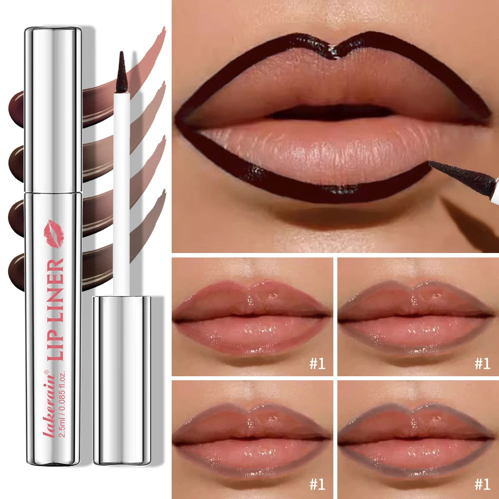Waterproof Lip Liner Peel Off Tattoo Lipgloss Waterproof Long Lasting Matte Lip Tint Brown Contour Tear-off Lips Stain Cosmetics Oasis Select