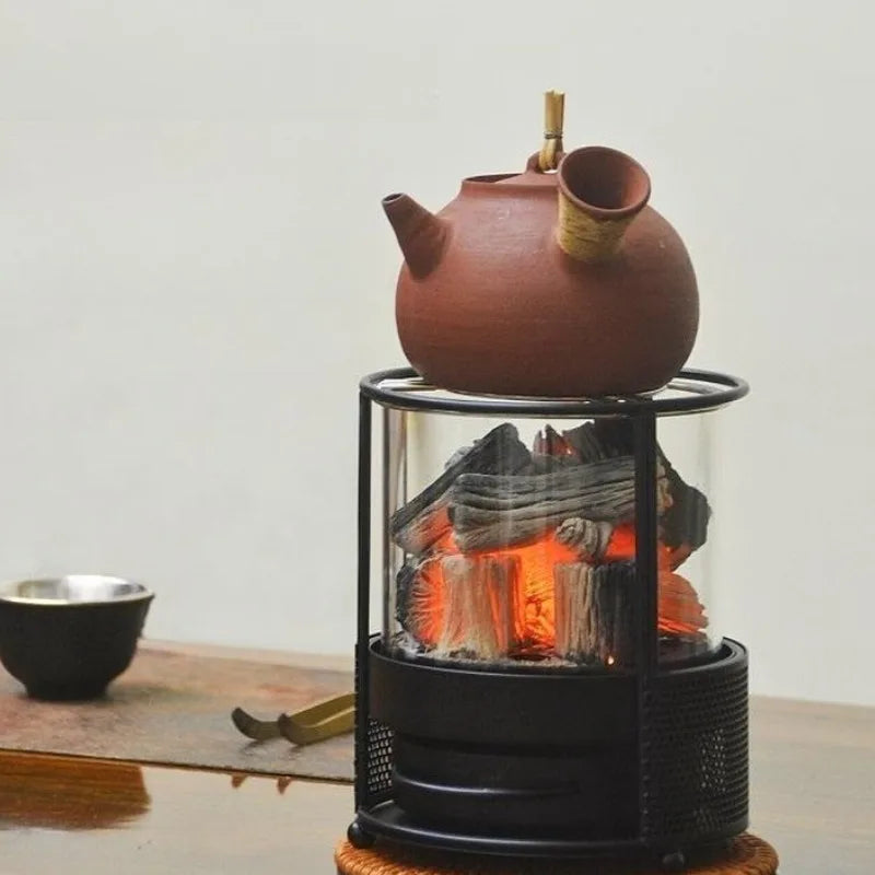 Portable Charcoal Burner Transparent & Thick Iron Mini Stove Outdoor Tea Cooking BBQ & Heating Fire Pit Oasis Select