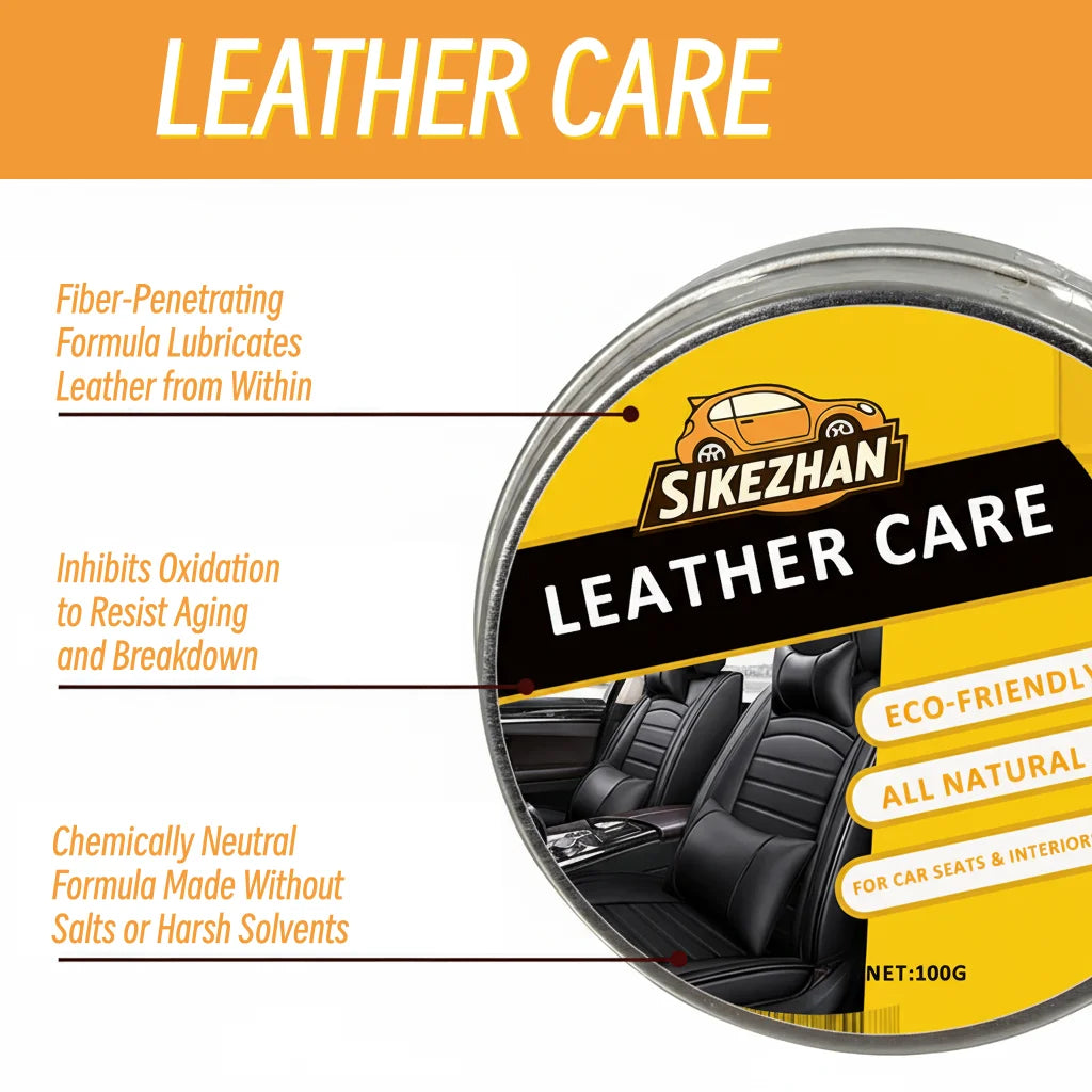 Natural Odorless Leather Conditioner Balm | Transparent Universal Care Cream to Protect & Nourish All Color Car Seats Oasis Select