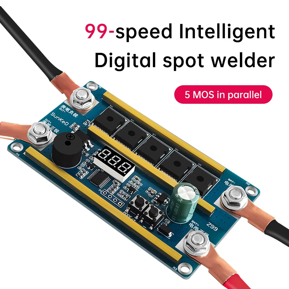 12V 99 Gears Spot Welder Kit Digital Power Adjustable Spot Welding Pen Control Board Nickel Sheet For 18650 Lithium Battery Oasis Select