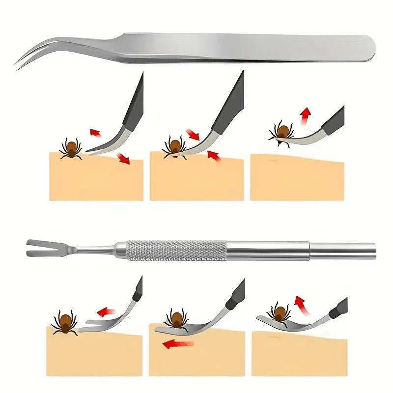 Stainless Steel Pet Grooming Flea Removal Tool Set, Portable and Washable Pet Grooming Products, Suitable for Cats and Dogs Oasis Select