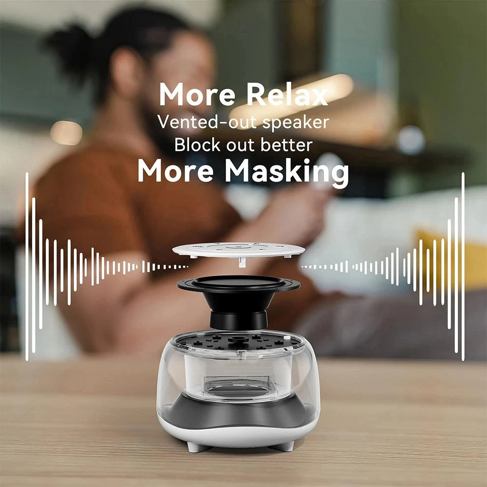 Portable White Noise Machine – 34 Sounds & Night Light