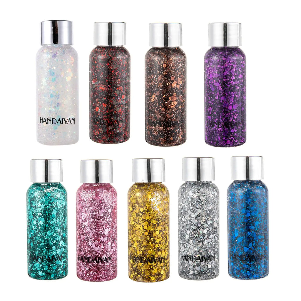 Glitter Body Lotion Diamond Glitter Gel Cream Eye Nail Hair Body Face Glitter Gel Lasting Sparkling Lotion Party Glitter Shimmer Oasis Select