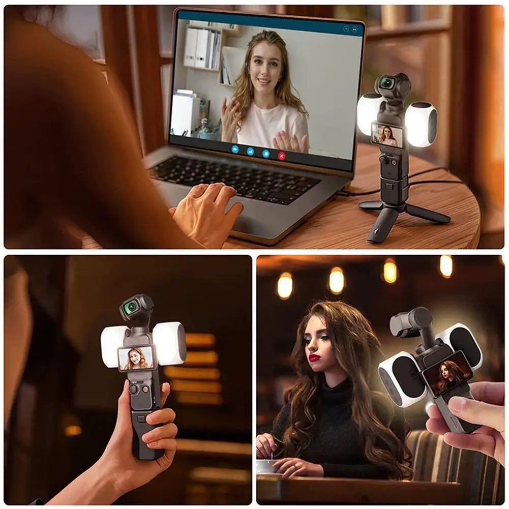 LED Light for DJI OSMO Pocket 3 Magnetic Fill Light Action Camera Adjustable Photography Lighting for DJI OSMO Pocket 4 Oasis Select