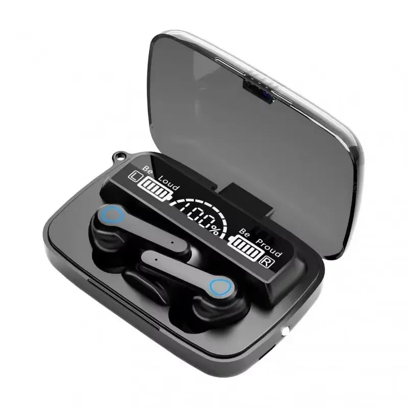 M19 TWS Wireless Bluetooth Headset Noise Cancelling Gaming Earbuds with Mic Wireless Headphones Bluetooth Earphones for Phones Oasis Select Black