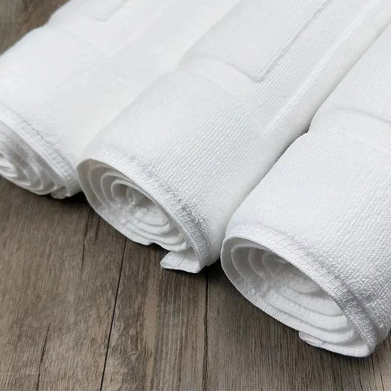 White Floor Towel Thicken Jacquard SPA Bathroom Mat Hotel Home Grey Bath Mats 100%Cotton Non-Slip Water Absorption Bathtub Towel Oasis Select