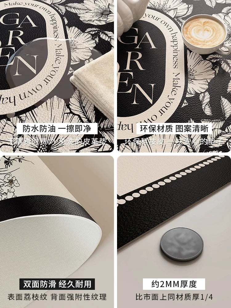 Light Luxury Side Cabinet Table Mat Oil-proof Waterproof Washless TV Cabinet Shoe Cabinet Countertop Protective Mat Cover Oasis Select
