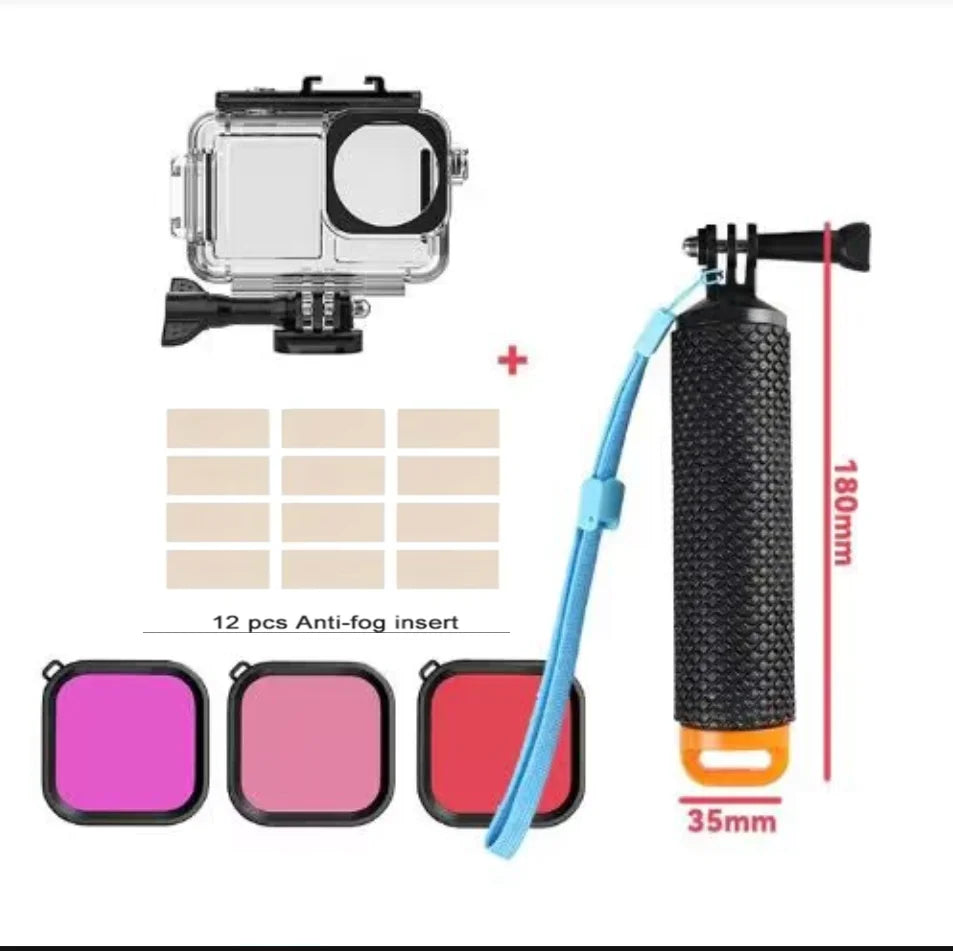 DJI OSMO Action 5 Pro/4/3 Waterproof Housing Case 40M + Filters