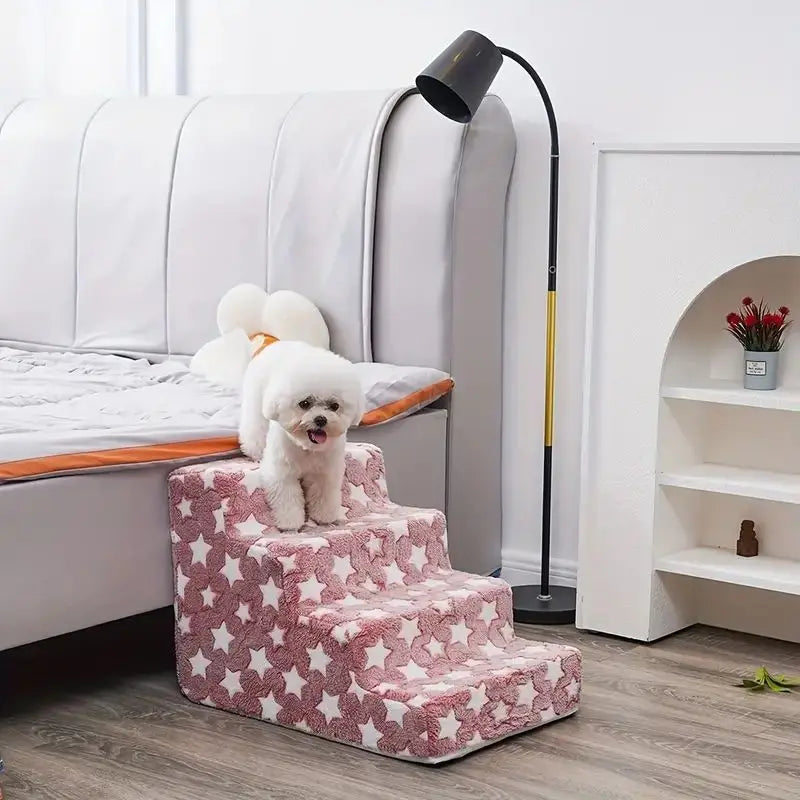 Pets Star Steps Foam Dogs Secure Stairs 3/4 Ramps Non-Slip Pets Steps for Protect Older Dogs Pets with Joint Pain Sofa Bed Ladde Oasis Select