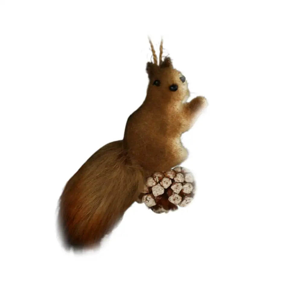1pcs Christmas Ornaments Cute Realistic Squirrel Xmas Tree Hanging Pendants Christmas Decoration for Home New Year Kids Gifts Oasis Select 03