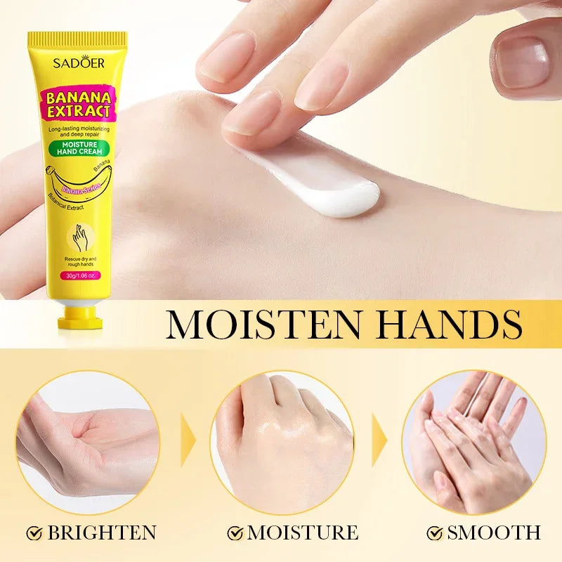 Sadoer Banana Hand Cream – Moisturizing & Brightening Set Hand Cream Set Oasis Select