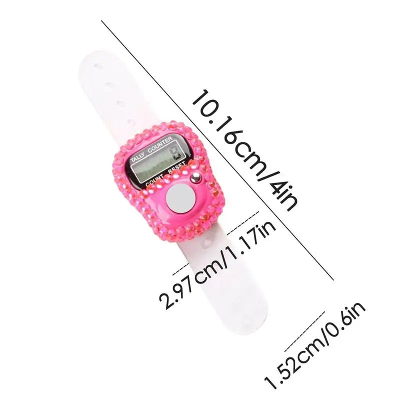 Finger Counter Clicker LCD Digital Display Finger Counter Resettable Lap Record Ring Manual Knitting Row Tally Ring For Golfer Oasis Select