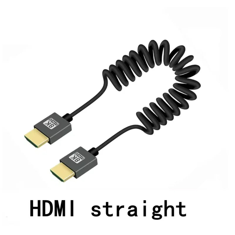 8K HDMI Cable Mini Micro HDMI to HDMI-compatible cable Mini HDMI Micro HDMI Coiled Cord for Laptop Camera DV Monitor Display Oasis Select HDMI Straight