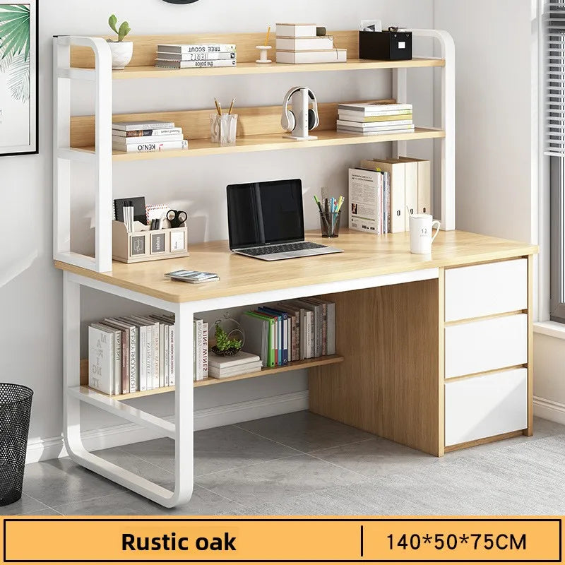 Desk Desktop Computer Desk Simple Home Desk Student Bedroom Bookshelf Integrated Writing Desk Oasis Select