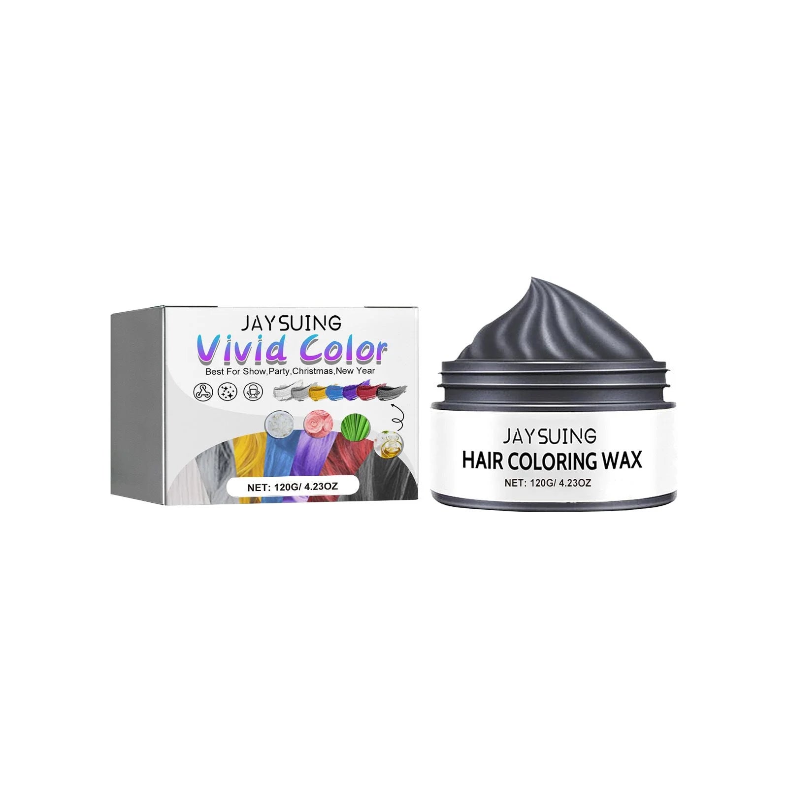 Temporary Hair Color Wax – Nourishing Styling Pomade 120g Temporary Hair Color Wax Oasis Select Black