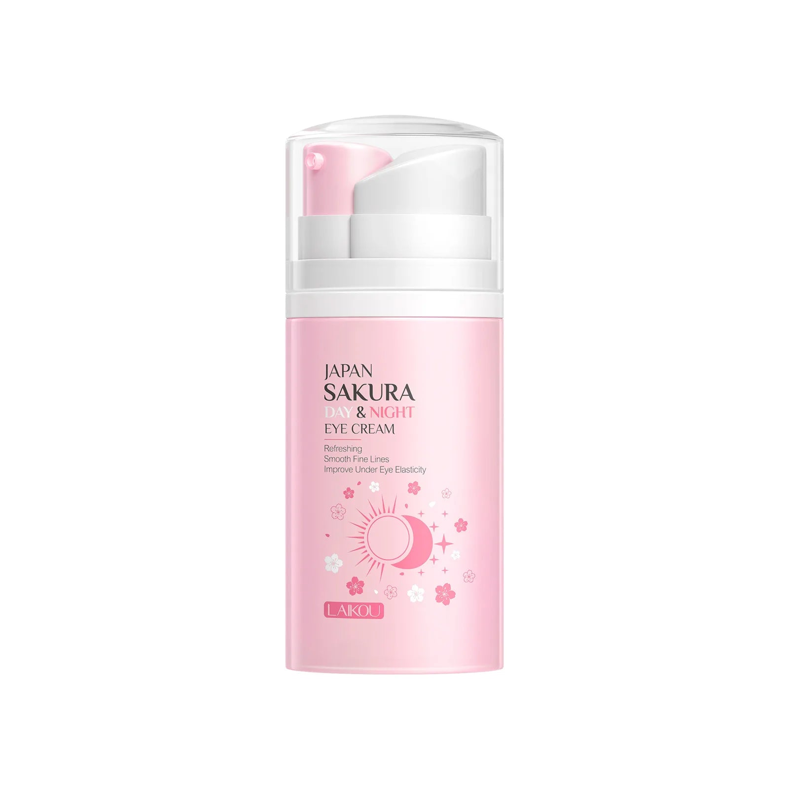 LAIKOU Japan Sakura Day Night Eye Cream Sakura Extract Refreshing Hydrating Smooth Fine Lines Improve Under Eye Elasticity Oasis Select 1pcs