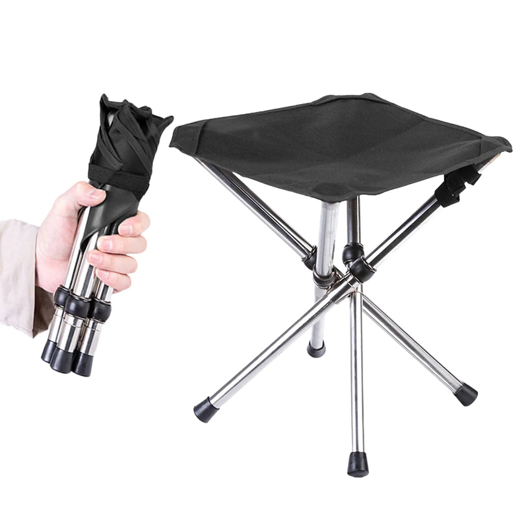 Folding Camping Tripod Stools Portable Fishing Stool Outdoor Foldable Chair Beach Small Tripod Stool For Campe Fishing Supplies Oasis Select