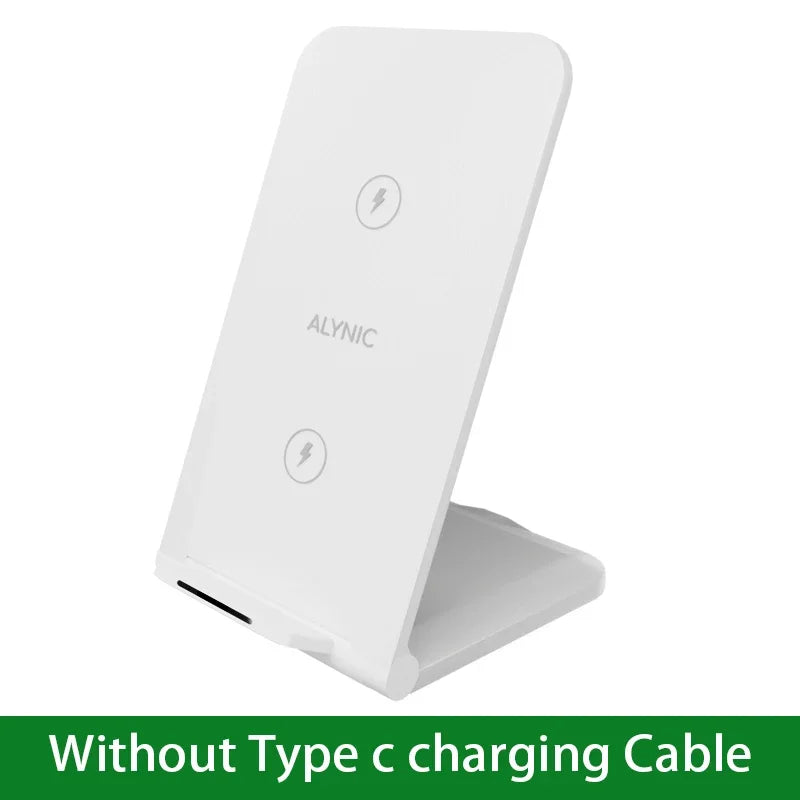 Wireless Charger Dock Desktop Foldable Foldable Fast Charging For iPhone 16 15 14 13 12 Pro Max Quick Phone Chargers Station Oasis Select White 1