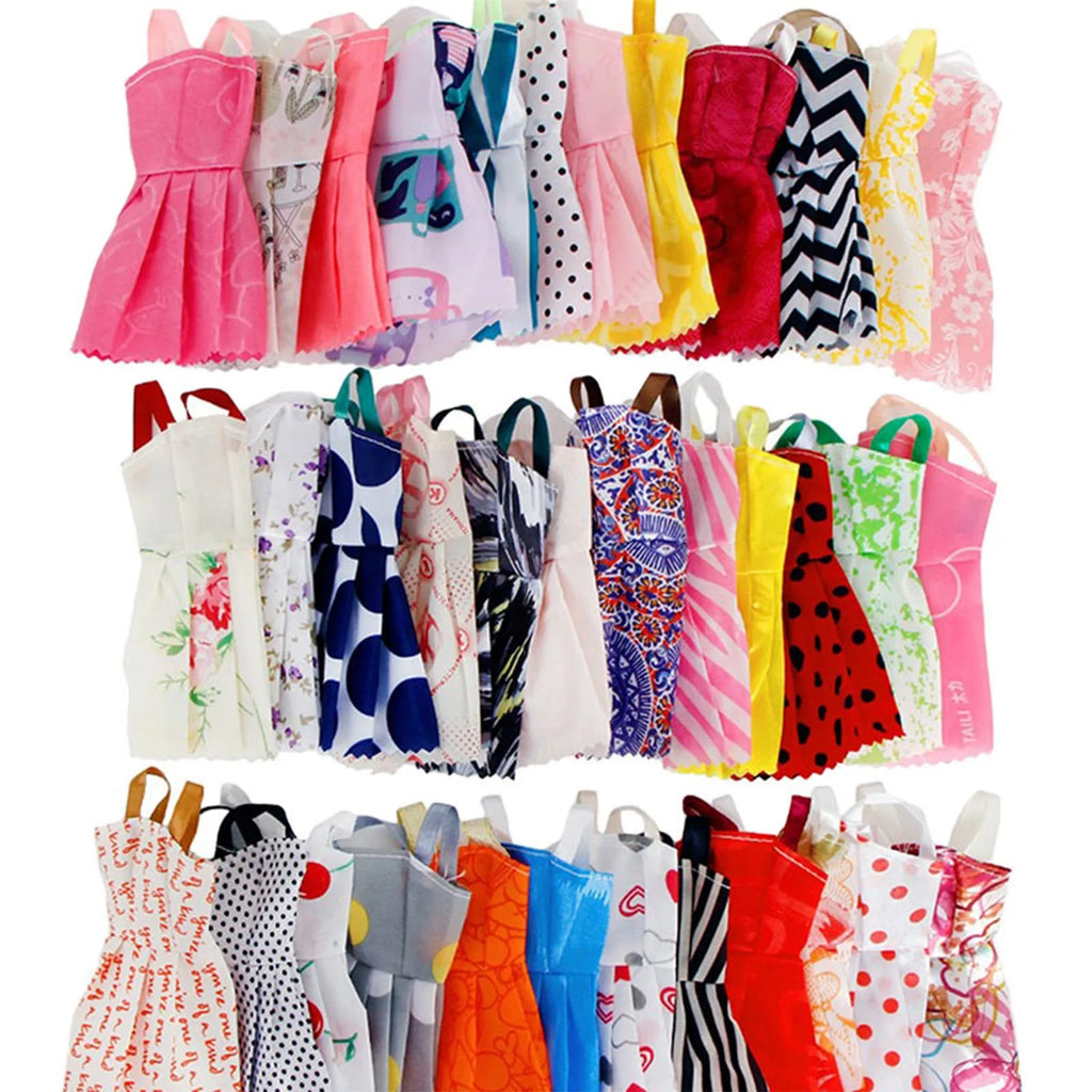 10-Pack Doll Clothes Set – Dresses, Coats & Hats for 12" Dolls Doll Clothing Set Oasis Select