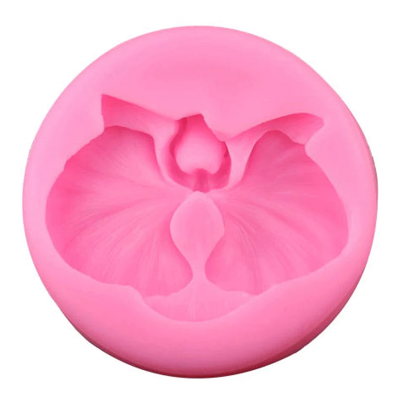 Orchid Silicone Mold for Candy Clay Chocolate Fondant DIY Cake Decorating Tool Cupcake Craft Mold Oasis Select Pink