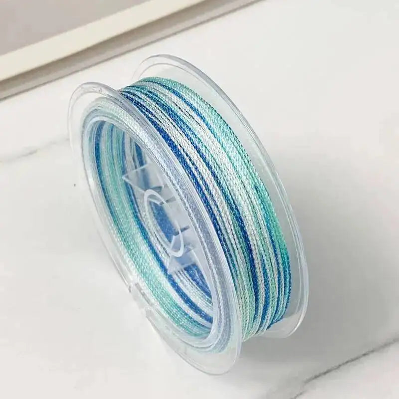 0.4MM Segment Dyed Starry Sky Thread 6-Strand Gradient Woven Rope DIY Bracelet Necklace Woven Iridescent Color Thread Oasis Select C33 0.4mm 50m