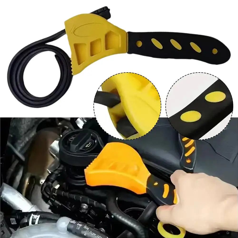 6/8 Inch Adjustable Belt Wrench – Oil Filter Strap Spanner Belt Wrench Tool Oasis Select