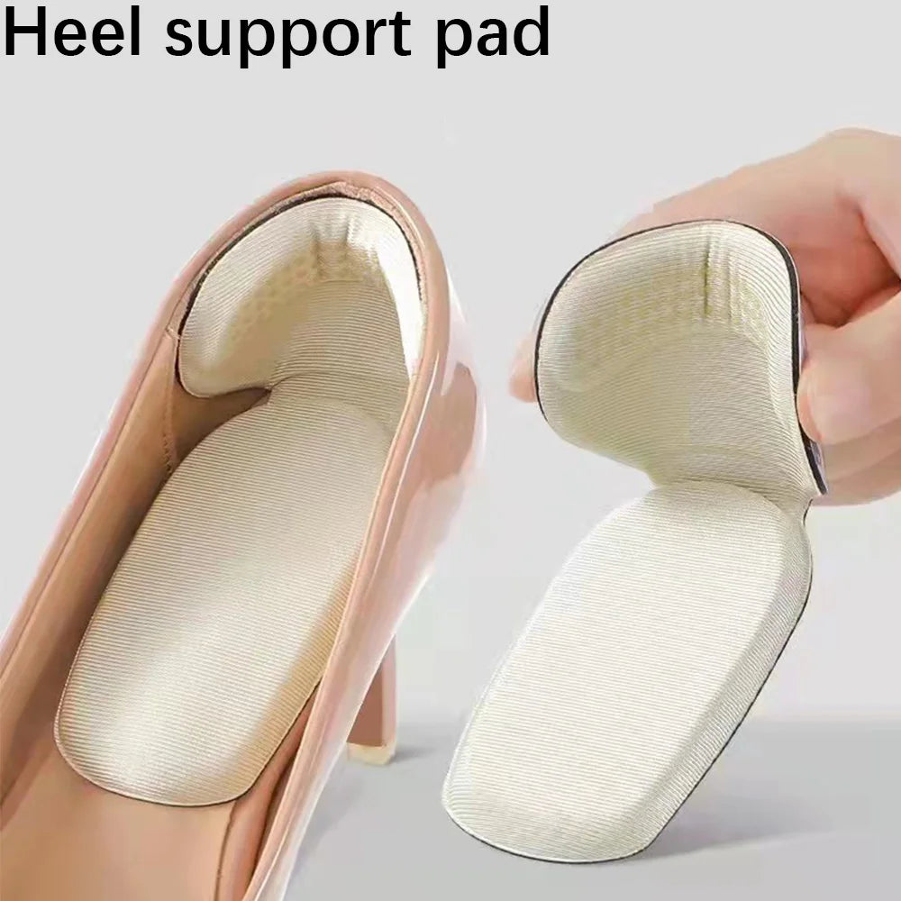 T Shape Sponge Heel Stickers Shoe Cushion Heel Protector for Shoes High Heels Inserts Heel Pads Shoe Adjuster Women Half Insoles Oasis Select