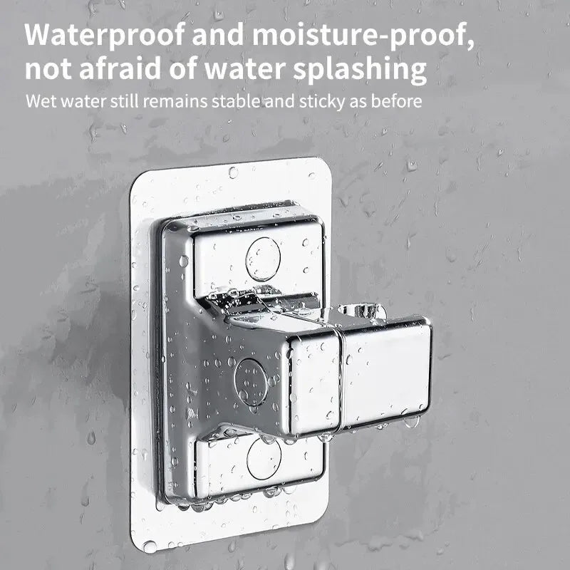 Shower Head Holder Adjustable Wall Mounted Shower Holder Self-Adhesive Showerhead Handheld Bracket Bathroom Accessories 1pc Oasis Select