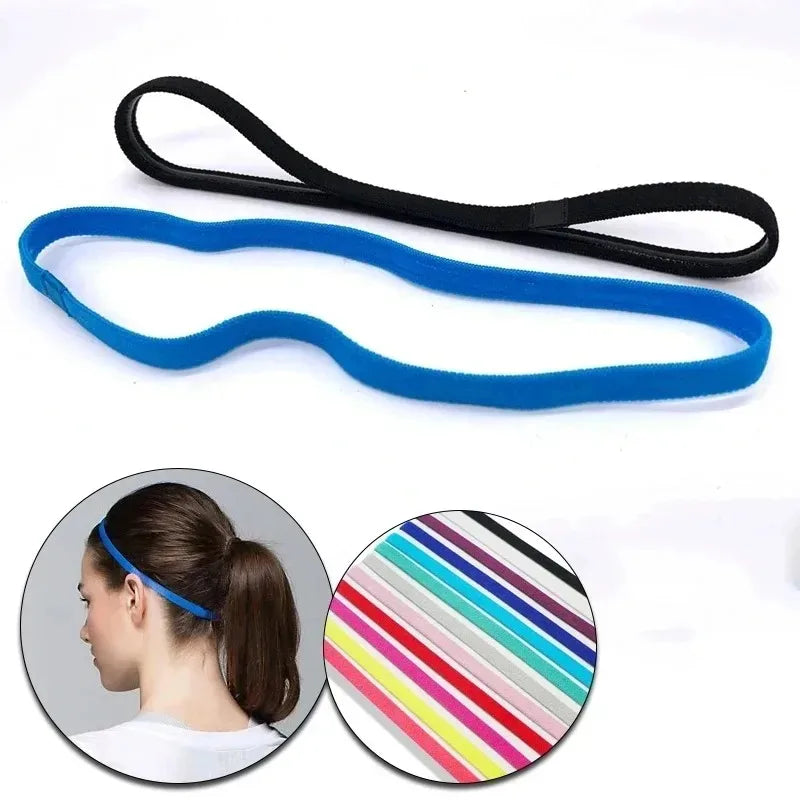 5pcs Elastic sweat hairband Yoga Running Fitness Headband Thin Sports Ladies Men Hairband Anti-skid Hair Decoration Oasis Select