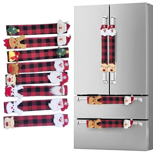 Protective Holiday Fridge Handle Covers in Non Woven Fabric Designed to Prevent Fingerprints and Enhance Kitchen Appearance Oasis Select