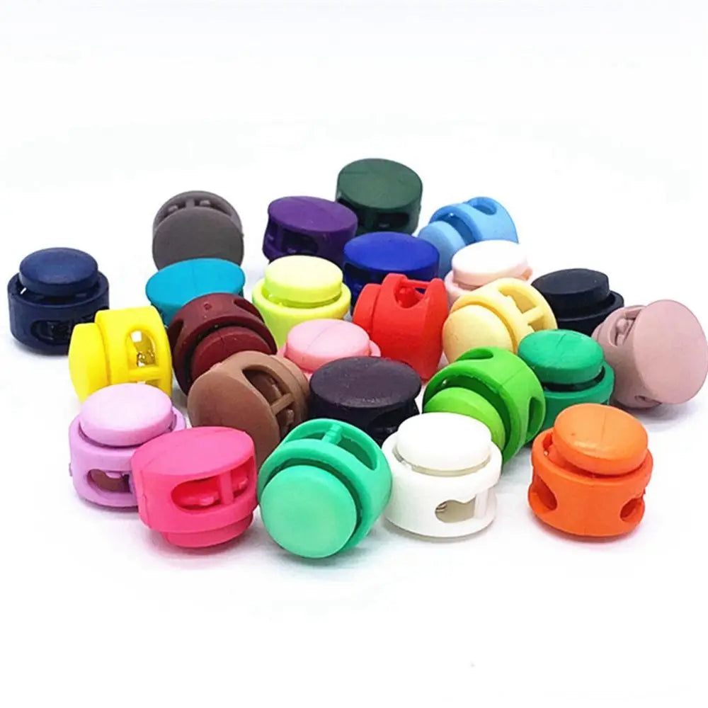 5mm Cord Lock Clips 2-Hole Toggle Stopper Buckle 10 Pack