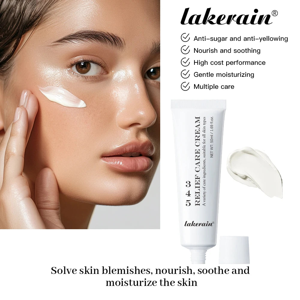 345 Relief Cream solution to skin problems Anti-sugar and antioxidant Address Blemishes Nourish Long lasting Moisturizer Korean Oasis Select