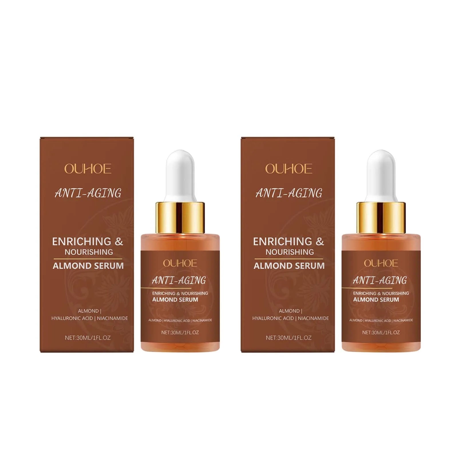 Almond Face Serum – Brightening, Firming & Hydrating Essence Face Serum Oasis Select 2 x 30ml Boxed