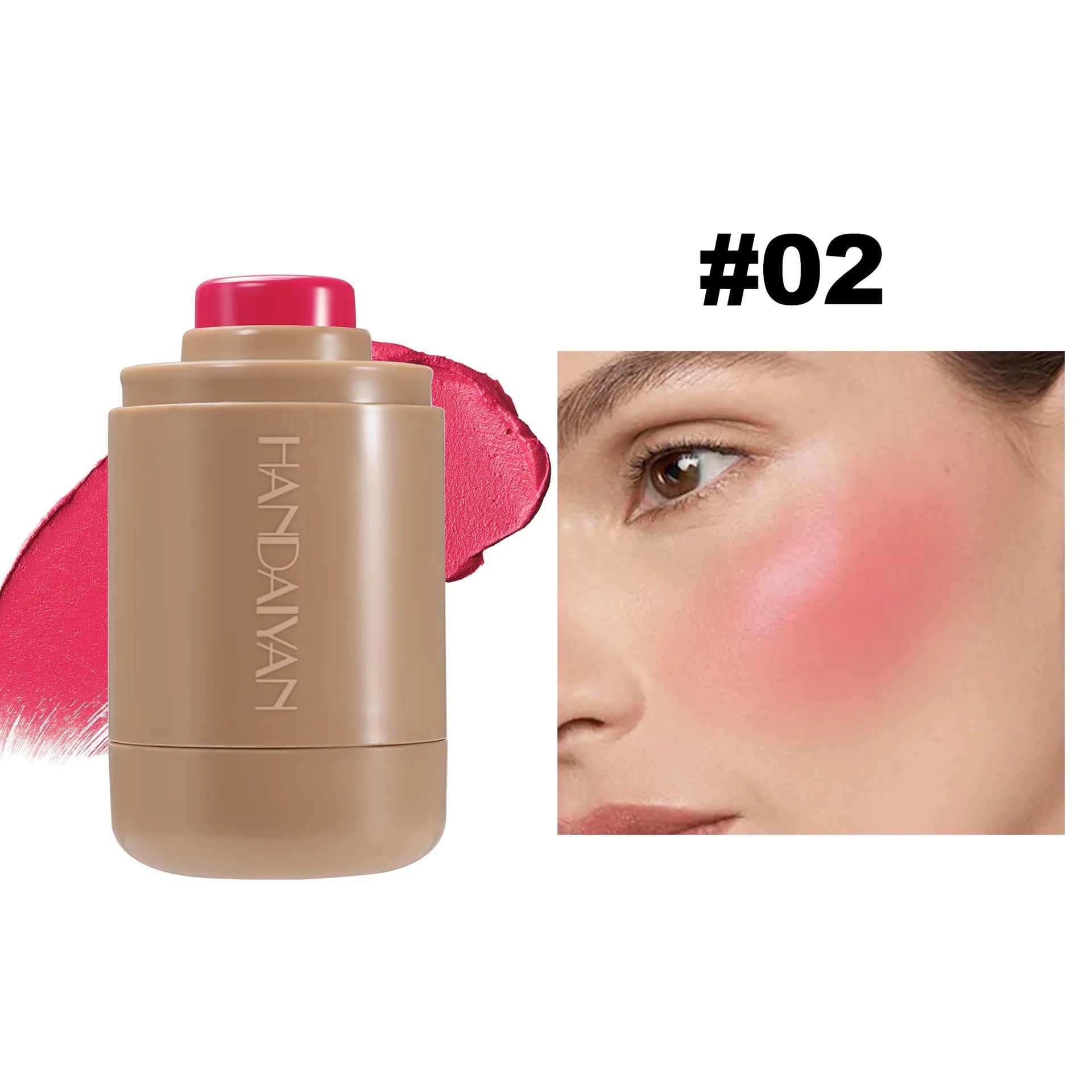 Handaiyan Cream Blush Stick – Lip & Cheek Tint, 6 Shades