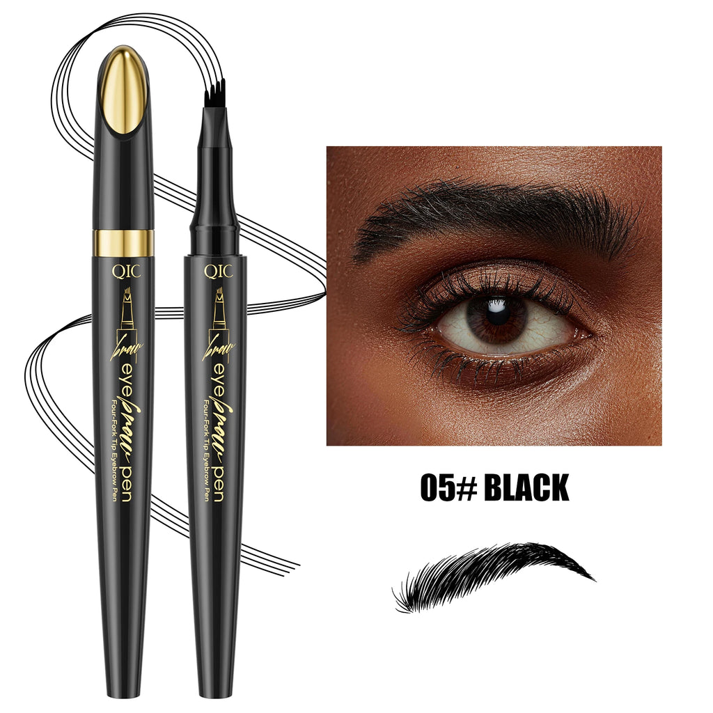 QIC 4D Micro-Textured Eyebrow Pen – Waterproof, Smudge-Proof