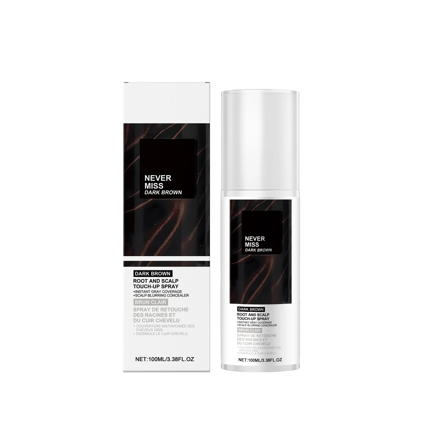 Instant Hair Color Spray Temporary Hair Color Easy Color Quickly Dryness Multi Shade Choose Daily Use Portable Hair Dyeing Spray Oasis Select Dark Brown