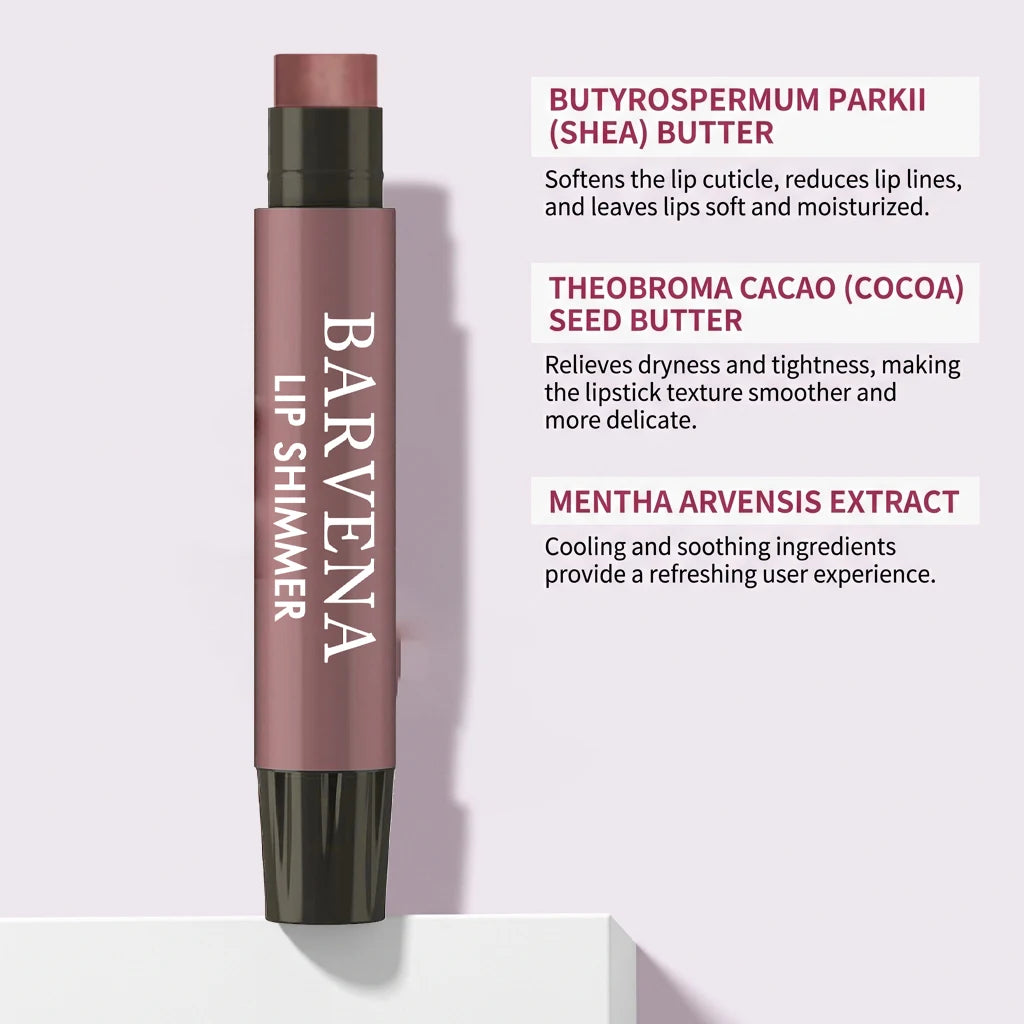 Lip Shimmer Dark Purple Tinted Lip Balm Stick Long Lasting Hydration with Natural Glowy Finish Moisturizing & Nourishing Makeup Oasis Select