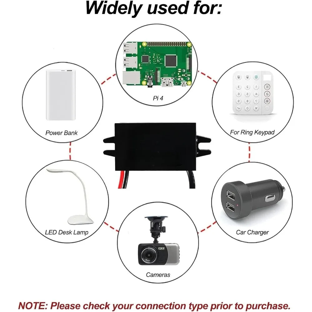 DC To DC 12V To 5V 3A 15W Buck Converter Module Waterproof Regulator With USB Charging For Car LED Display GPS Navigation Taxi Oasis Select